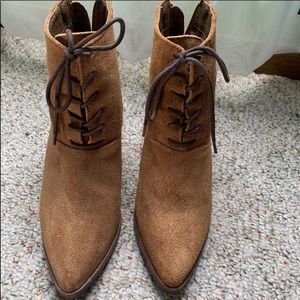 Matisse Lace Up Suede Boots in brown